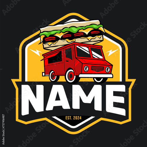 FOOD TRUCK LOGO DESIGN TEMPLATE