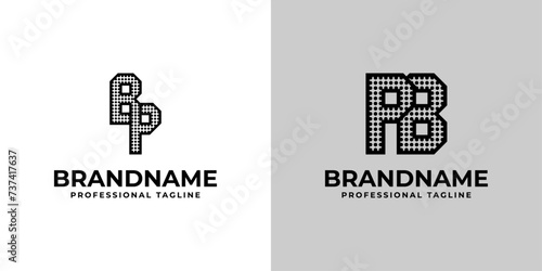 Letters BP and PB Dot Monogram Logo, Suitable for business with BP or PB initials photo