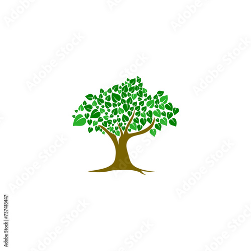 Tree logo isolated on white background