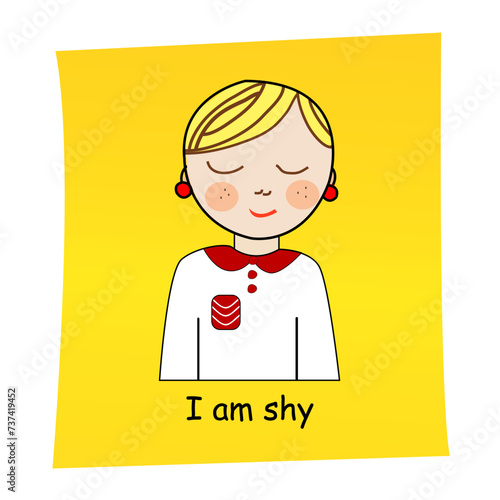 I am shy concept