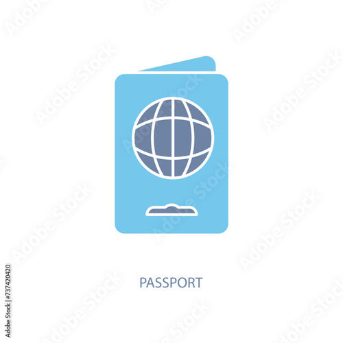 passport concept line icon. Simple element illustration. passport concept outline symbol design.