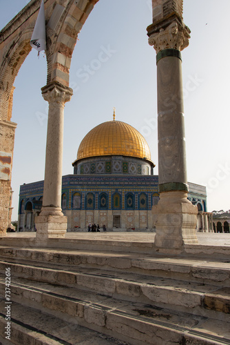 The Dome of The Rock in the old city of Jerusalem. Temple Mount
