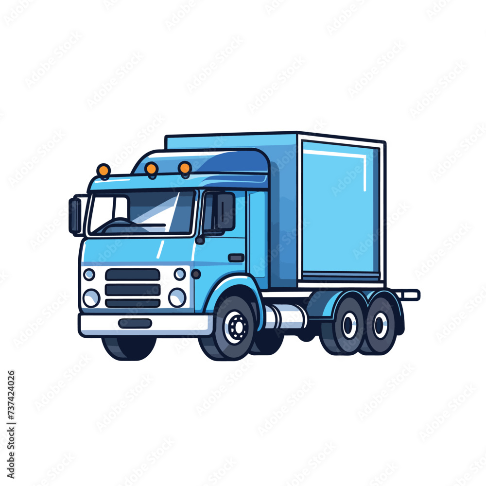 Truck illustration white background