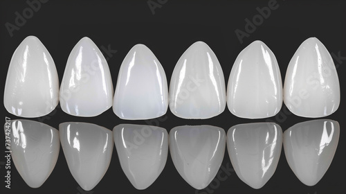 Zirconium crown on isolated black background. Ceramic dental crowns