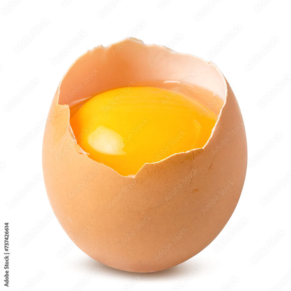 Broken egg isolated on white background. Clipping path included. Broken egg isolated on white background. Clipping path included.