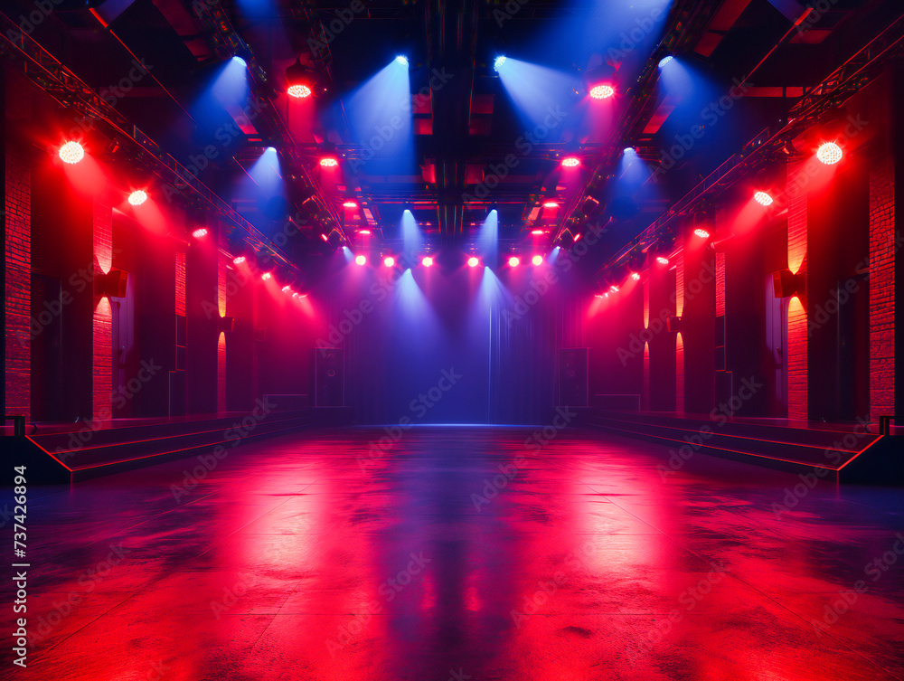 Dynamic Stage Lighting at a Music Event, Creating an Electrifying Atmosphere for Live Performances and Entertainment