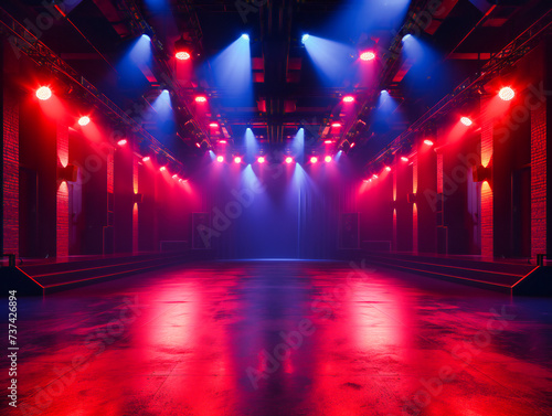 Dynamic Stage Lighting at a Music Event, Creating an Electrifying Atmosphere for Live Performances and Entertainment