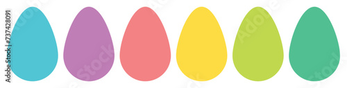 Easter eggs icons colorful collection. Flat design vector illustration photo
