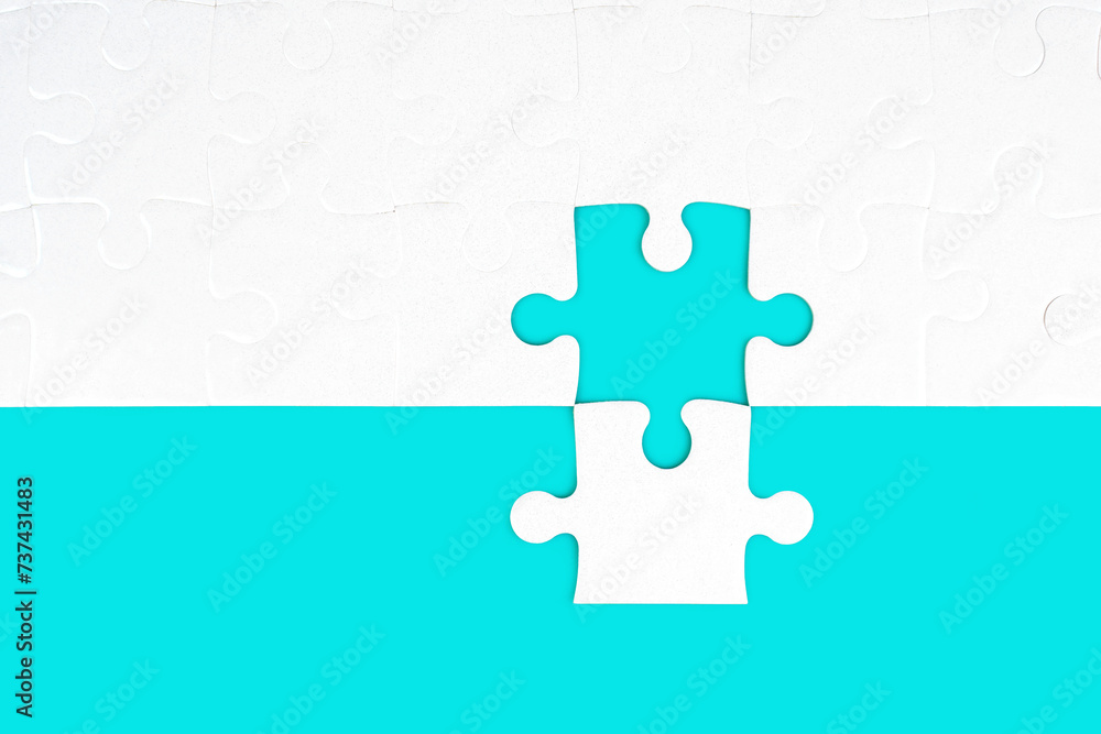 Obraz premium Completing the Puzzle: Last Piece to Insert