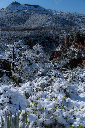 Snowy Morning in Sedona Arizona USA