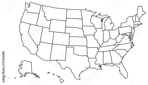 USA map vector file