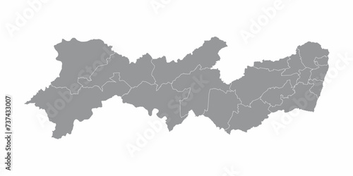 Pernambuco State regions map photo