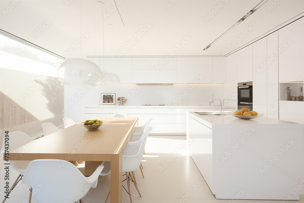 Modern and elegant kitchen, and very bright Modern and elegant kitchen, and very bright