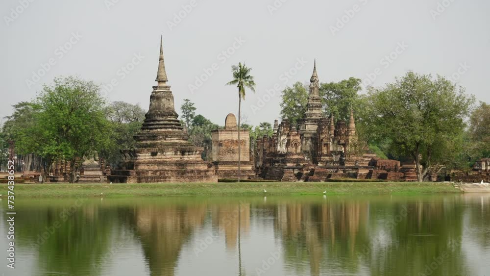 View of the Sukhothai monument in Thailand View of the Sukhothai monument in Thailand