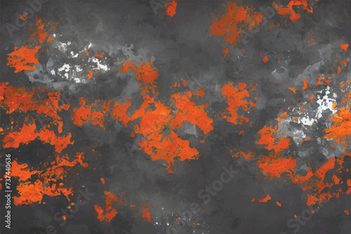 Abstract Texture background. Colorful Abstract texture. Orange and black color texture. Rusted Texture. hand-painted abstract background.  Orange and Black grunge Texture.                  © Usama