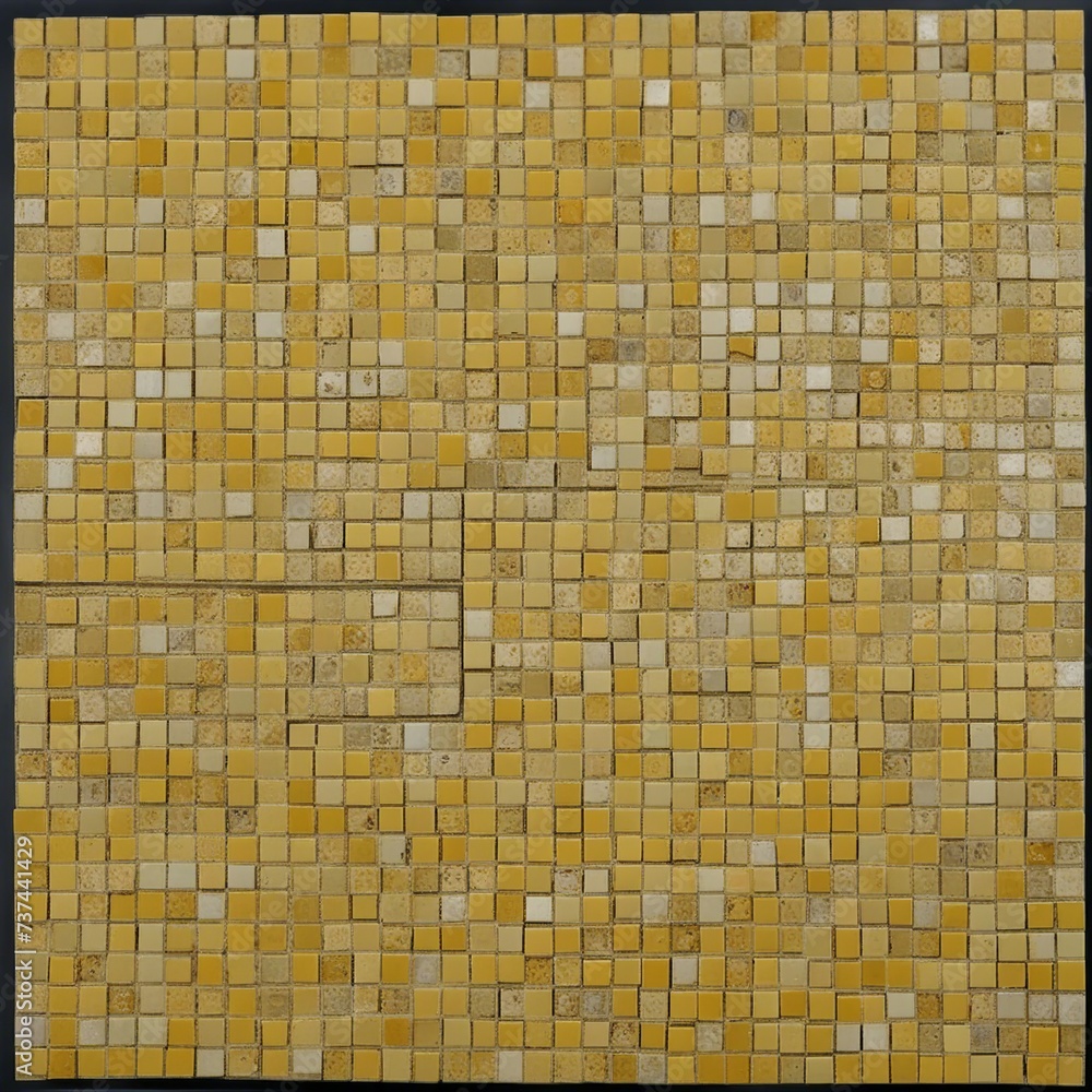 mosaic tile background _A yellow tiles mosaic texture with a random pattern and a ceramic element mosaic tile background _A yellow tiles mosaic texture with a random pattern and a ceramic element