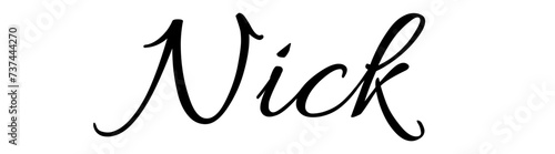 Nick - black color - name written - ideal for websites,, presentations, greetings, banners, cards,, t-shirt, sweatshirt, prints, cricut, silhouette, sublimation

Lingua parole chiave: Italiano

Paro