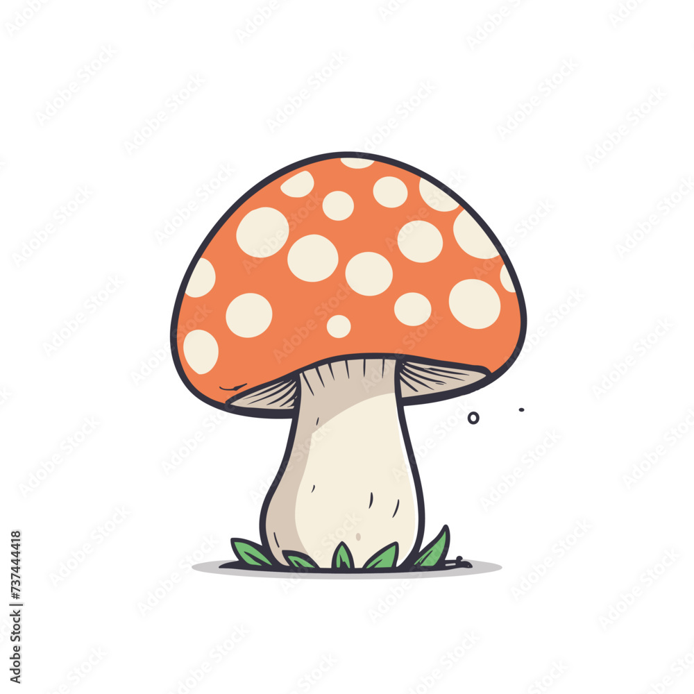 Cartoon mushroom illustration vector art Cartoon mushroom illustration vector art