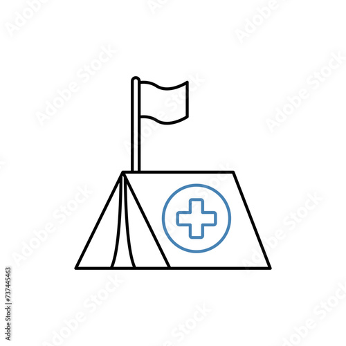 asylum concept line icon. Simple element illustration. asylum concept outline symbol design.