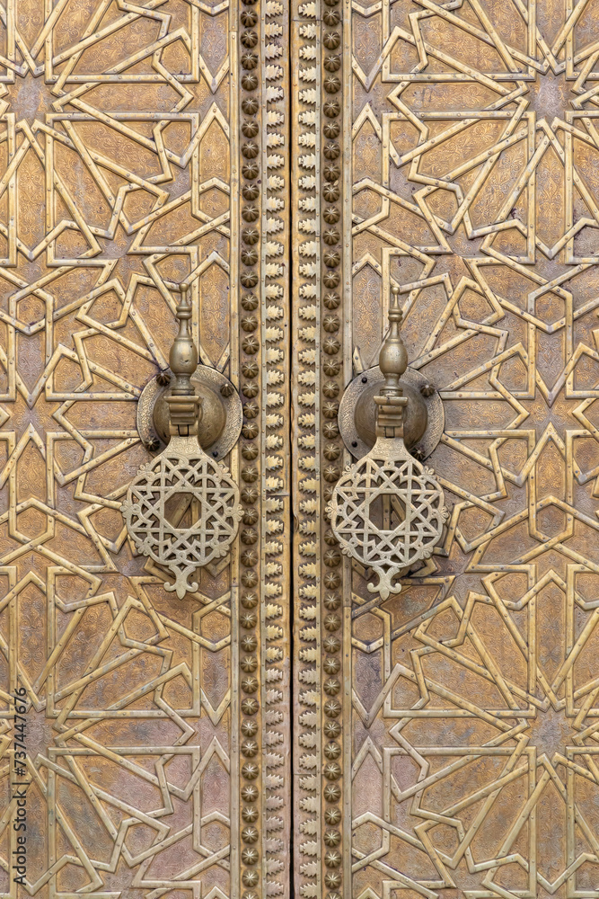 detail of the door of a mosque