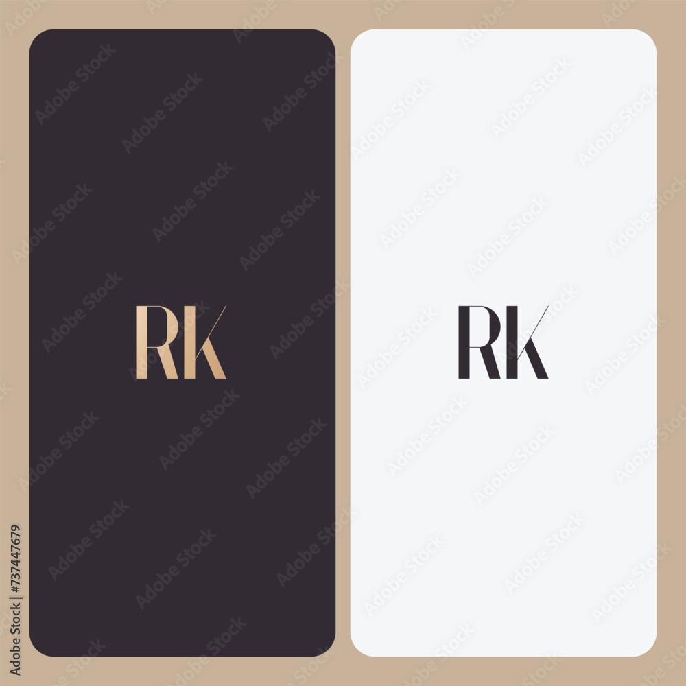 RK logo deign vector image