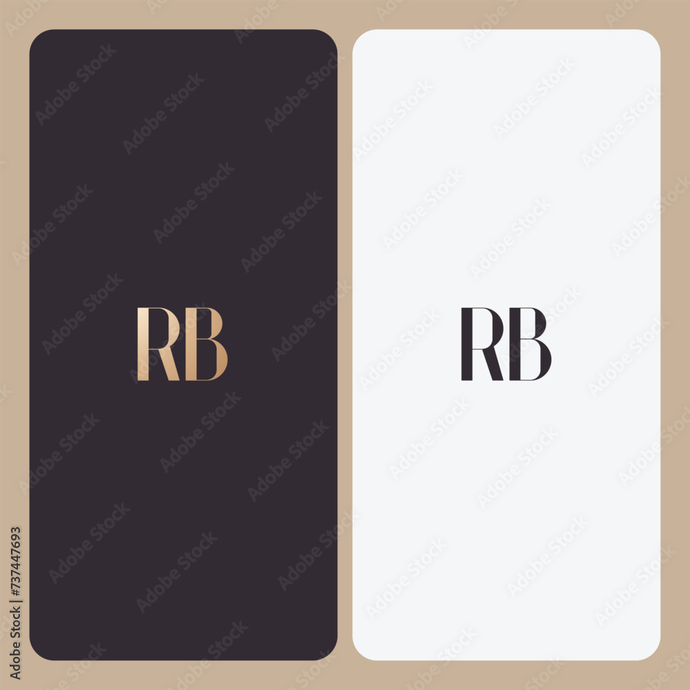 RB logo deign vector image