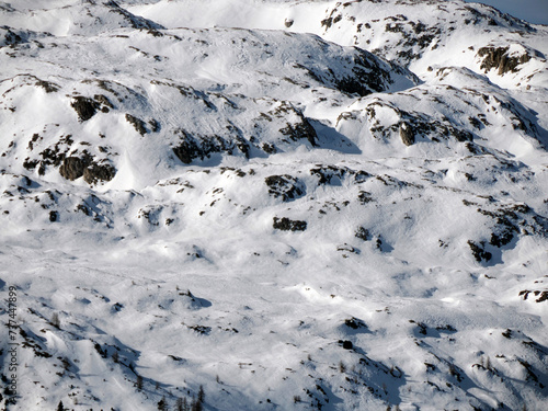 mountain winter dolomites snow panorama val badia valley © Izanbar photos