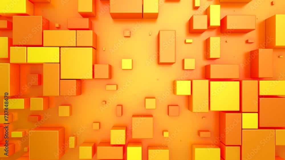 Background of Boxes. Abstract motion, loop, two color, 3d rendering, 4k resolution
Background of Boxes. Abstract motion, loop, two color, 3d rendering, 4k resolution