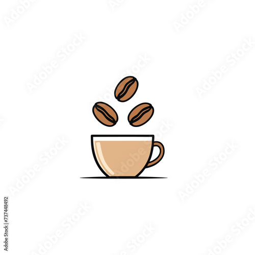 Illustration of roasted coffee beans