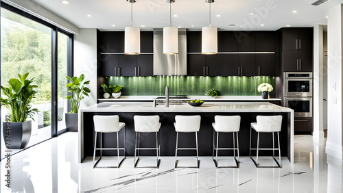 Modern luxury kitchen interior design Generative Ai