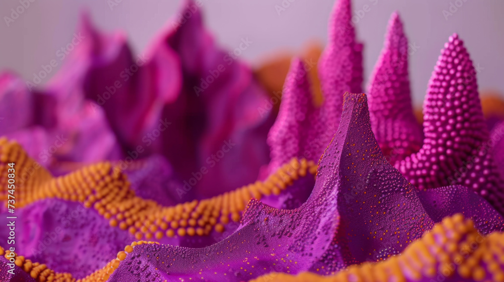 Fototapeta premium Tactile Surfaces, Textured Mountainscapes in Bold Hues