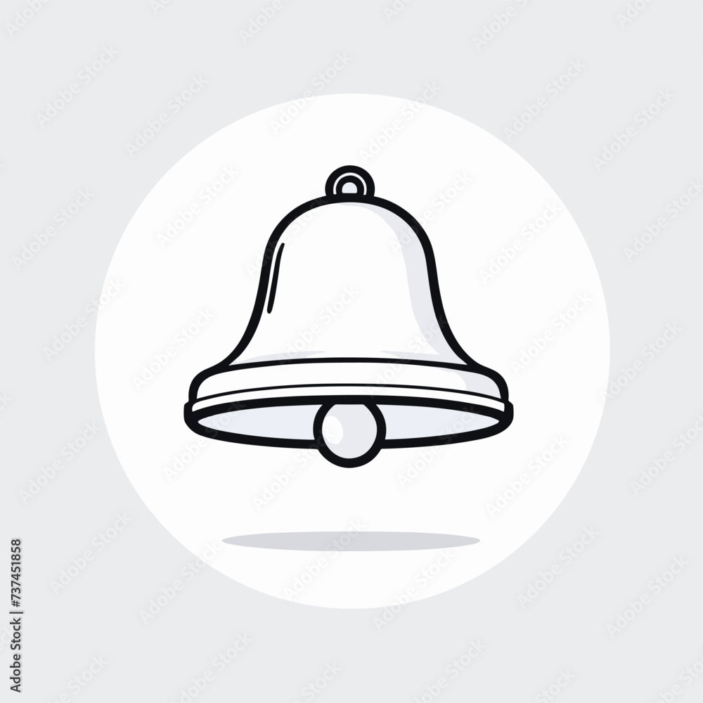Cartoon bell minimalist clip art illustration Cartoon bell minimalist clip art illustration