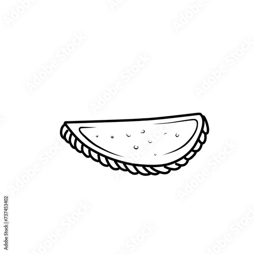 Hand Drawn Mexican Empanada Doodle 