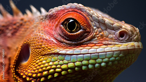 Super Macro Close-up of lizard. Full HD Background. Generative AI.