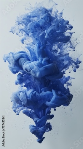 Royal Blue Ink Abstract - Ideal for Luxury Branding Generative AI