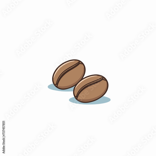 Illustration of roasted coffee beans