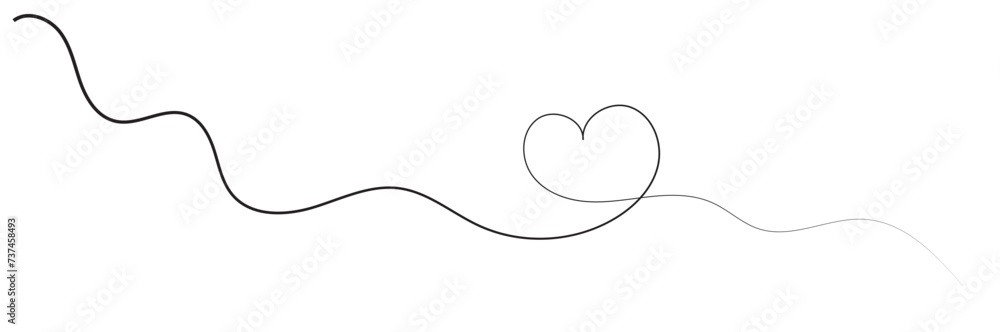 Hand drawn heart line art banner background transparent isolated Hand drawn heart line art banner background transparent isolated