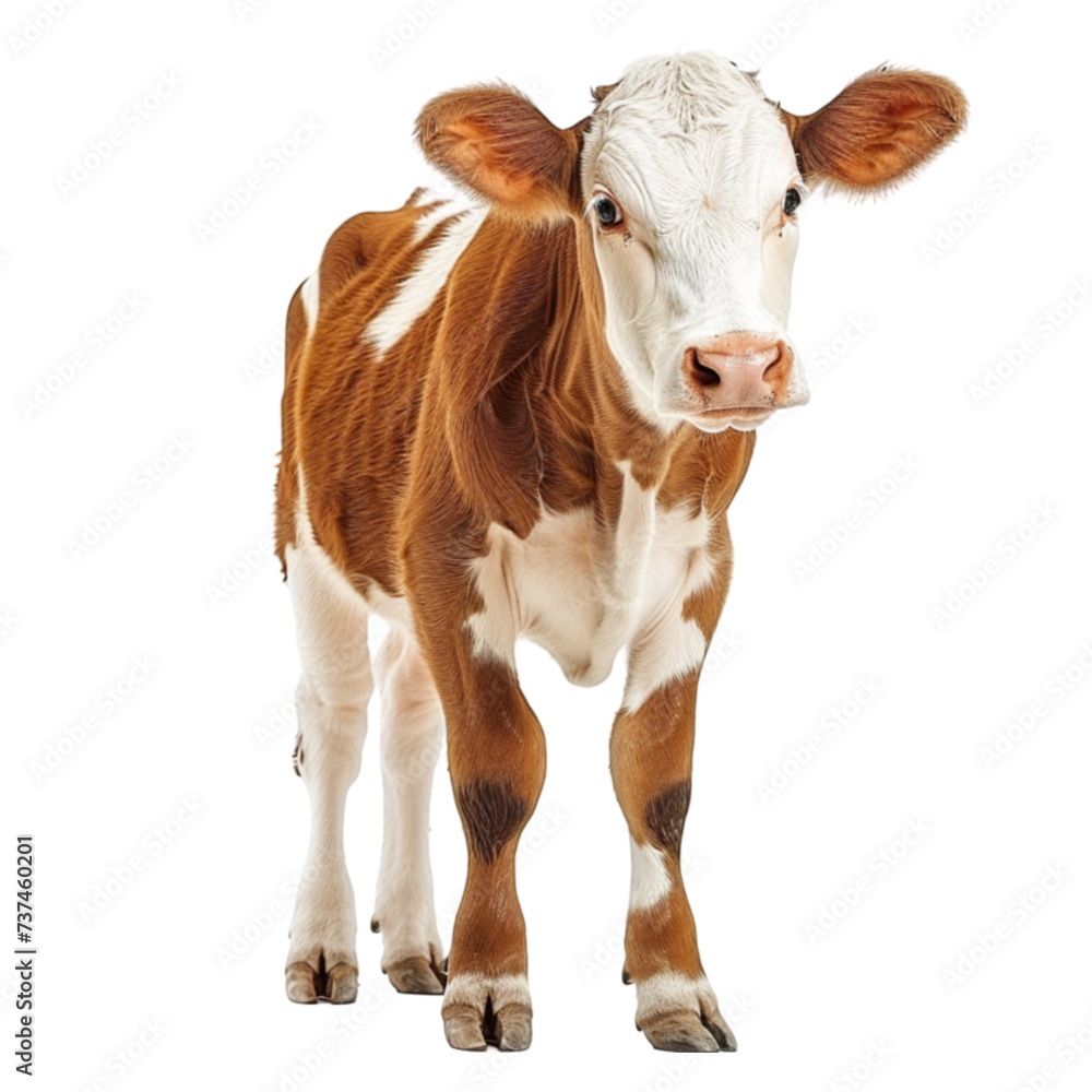 cow isolated on a white background with clipping path.