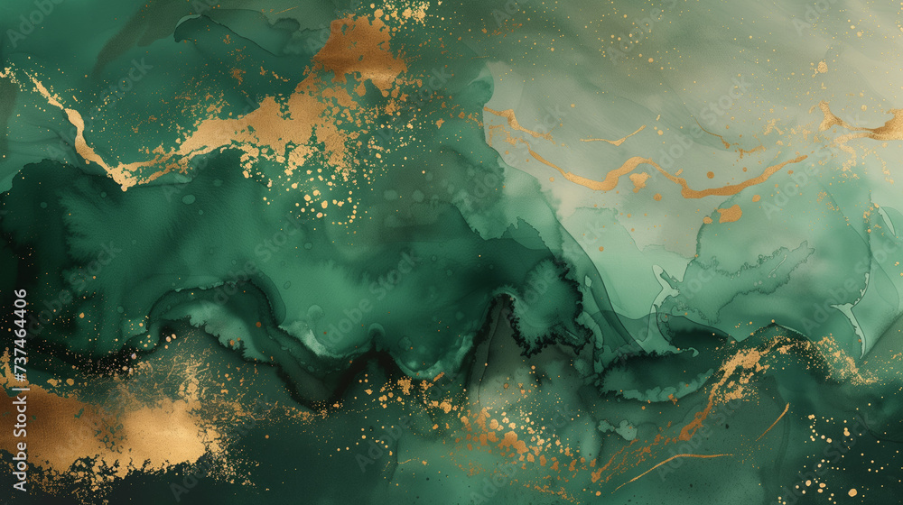 A beautiful background reminiscent of watercolor stains, resembling green marble.