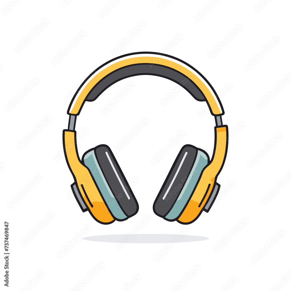 Headphones drawing vector illustration Headphones drawing vector illustration