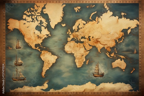 Topographical Map geographical view. Surface planet. Generate Ai