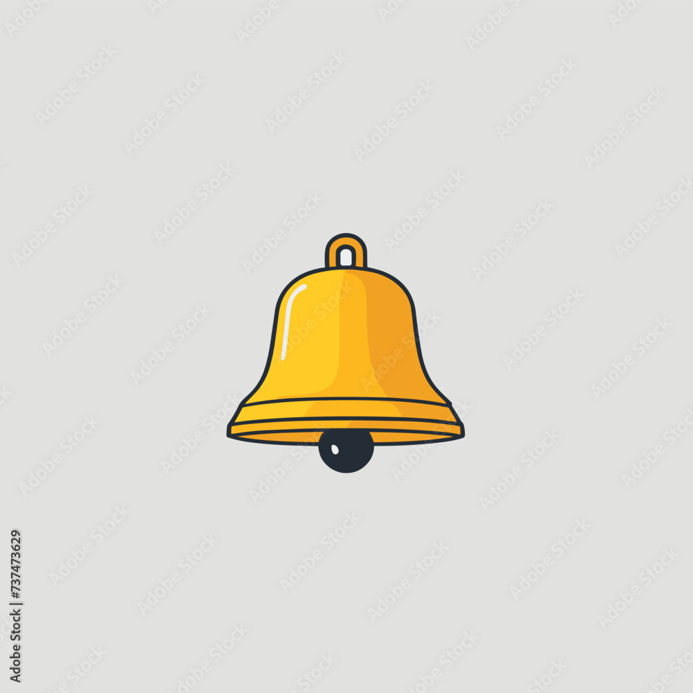 Cartoon bell minimalist clip art illustration Cartoon bell minimalist clip art illustration