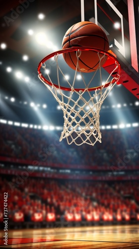 Basketball going through the hoop © Adobe Contributor