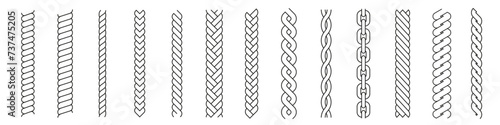 Rope brushes set. Knit patterns.