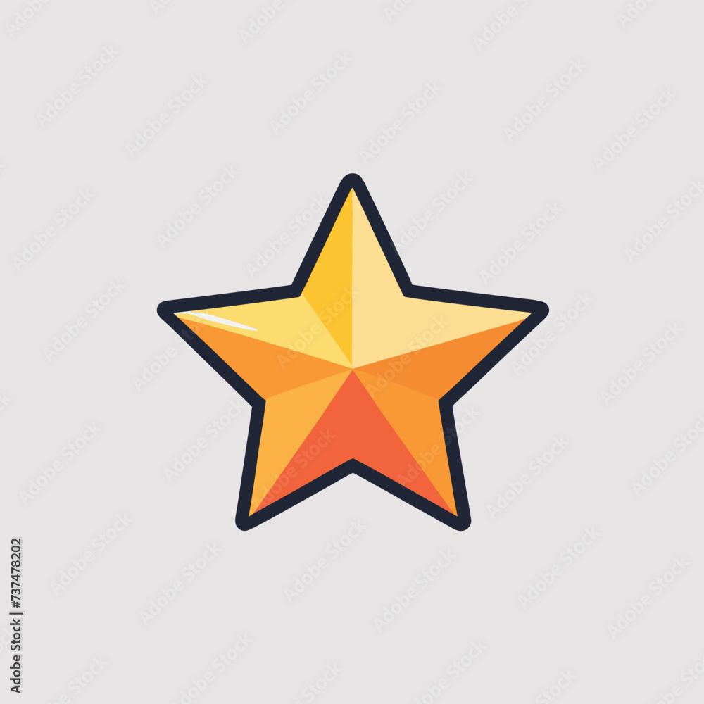 Obraz premium Vibrant Cartoon Star vector illustration