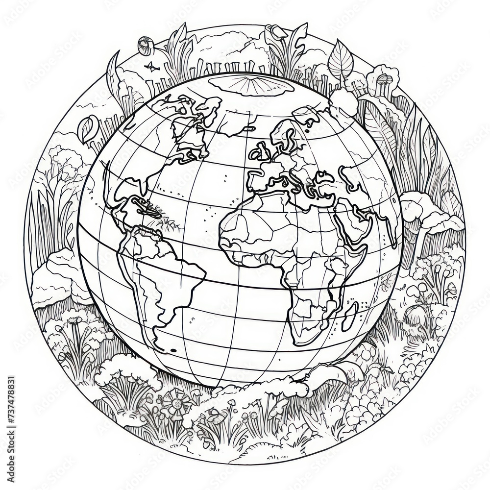  ornament world map white globe from globes, in the style of engraved line-work