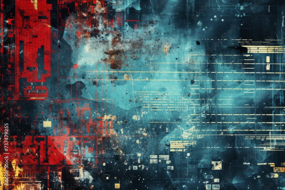 Blue and red grunge texture background Blue and red grunge texture background