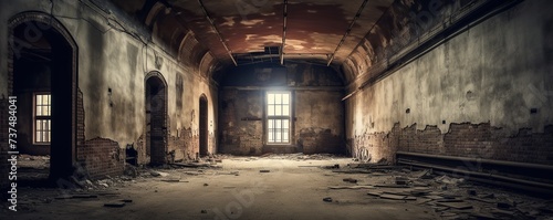 an old, abandoned building with dirty walls and rotting wood
