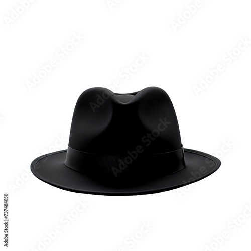 close-up of a black hat