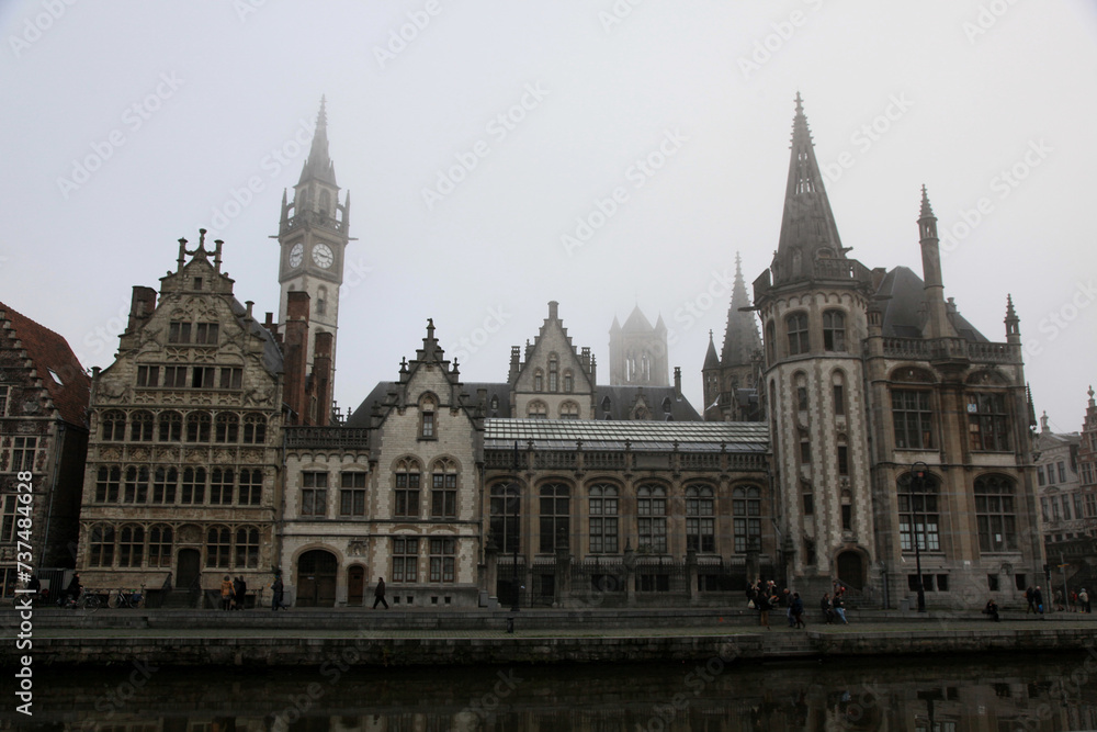 Medieval houses in the old town of Ghent
